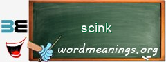 WordMeaning blackboard for scink